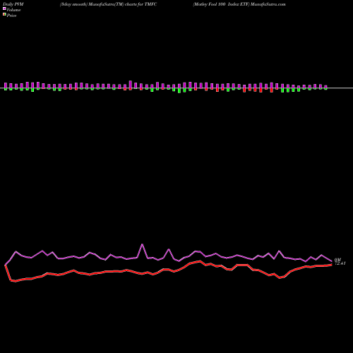 PVM Price Volume Measure charts Motley Fool 100 Index ETF TMFC share AMEX Stock Exchange 