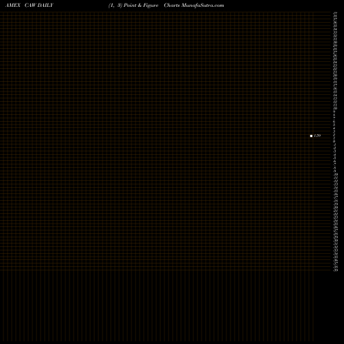 Free Point and Figure charts CCA Industries CAW share AMEX Stock Exchange 