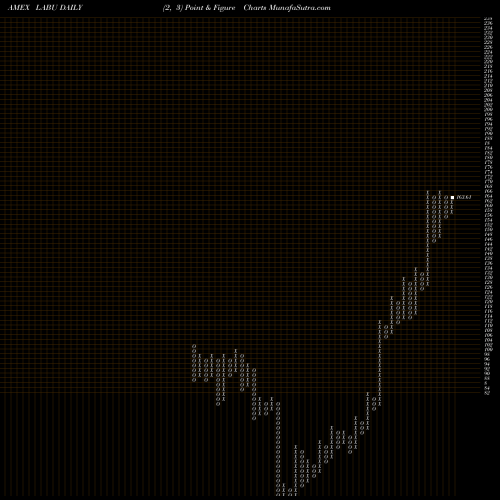 Free Point and Figure charts Direxion Daily S&P Biotech Bull LABU share AMEX Stock Exchange 