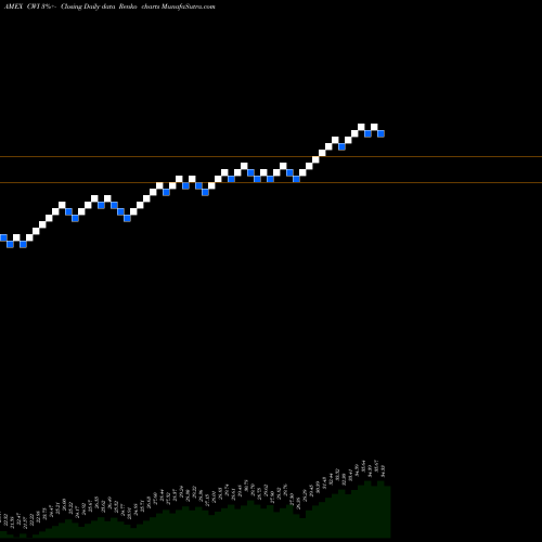 Free Renko charts SPDR MSCI ACWI [Ex-Us] CWI share AMEX Stock Exchange 