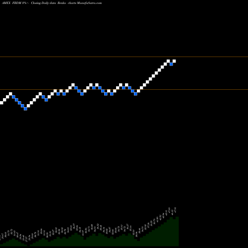 Free Renko charts Freedom 100 Emerging Markets ETF FRDM share AMEX Stock Exchange 