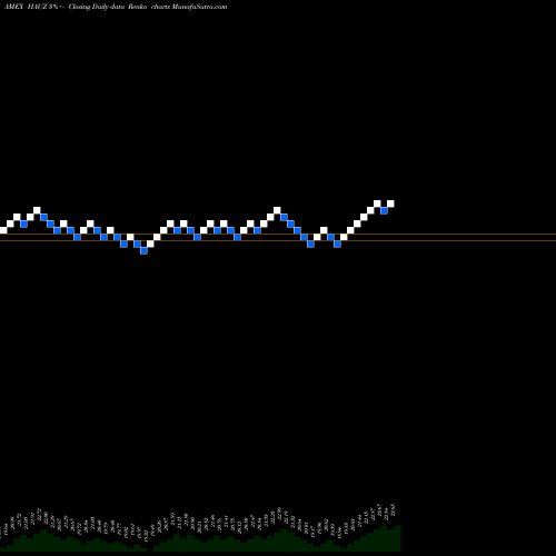 Free Renko charts Xtrackers International Real Estate ETF HAUZ share AMEX Stock Exchange 
