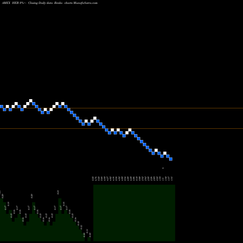 Free Renko charts Hemispherx Biopharma HEB share AMEX Stock Exchange 