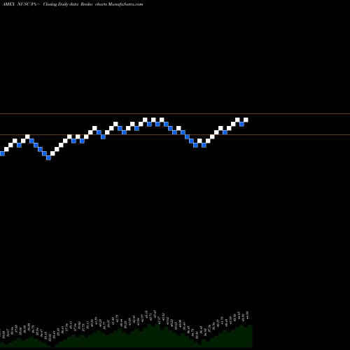 Free Renko charts Nushares ESG Smallcap ETF NUSC share AMEX Stock Exchange 