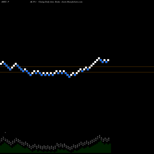 Free Renko charts Global X MSCI Pakistan ETF PAK share AMEX Stock Exchange 