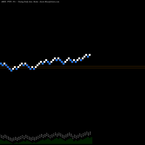 Free Renko charts Pacer Trendpilot International ETF PTIN share AMEX Stock Exchange 