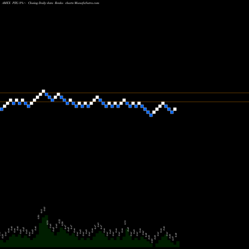 Free Renko charts Paramount Gold And Silver PZG share AMEX Stock Exchange 