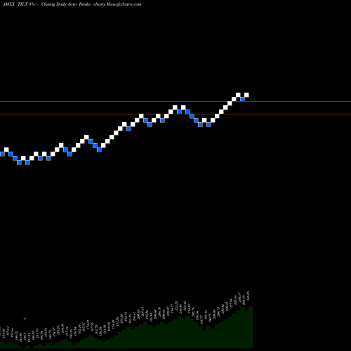 Free Renko charts Mstar US Mkt Factors Tilt ETF Flexshares TILT share AMEX Stock Exchange 