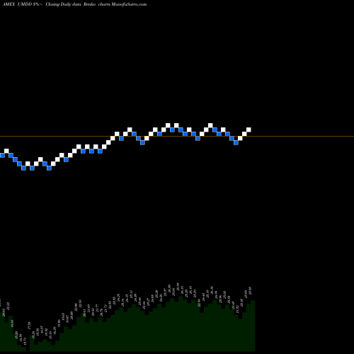 Free Renko charts Ultrapro Midcap 400 Proshares UMDD share AMEX Stock Exchange 