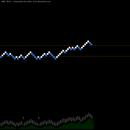 Free Renko charts Smallcap ETF Vanguard VB share AMEX Stock Exchange 