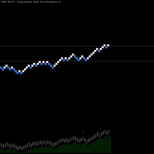 Free Renko charts EAFE ETF MSCI Vanguard VEA share AMEX Stock Exchange 