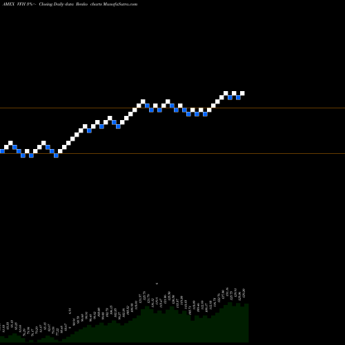 Free Renko charts Financial ETF Vanguard VFH share AMEX Stock Exchange 