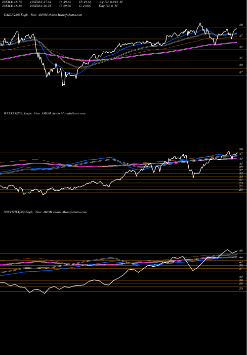 Trend of Qraft Ai AMOM TrendLines Qraft Ai-Enhanced U.S. Large Cap Momentum ETF AMOM share AMEX Stock Exchange 