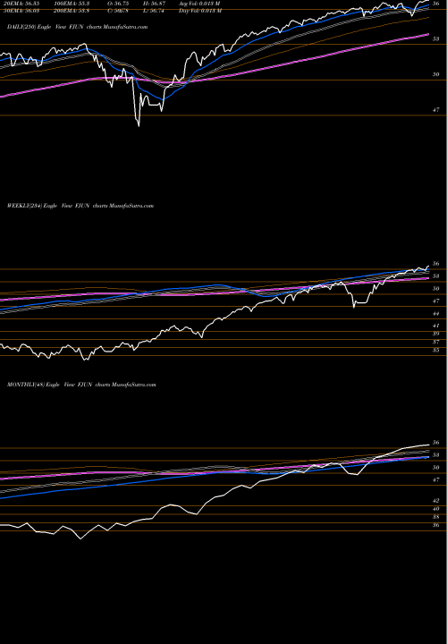 Trend of Ft Cboe FJUN TrendLines FT CBOE Vest U.S. Equity Buffer ETF June FJUN share AMEX Stock Exchange 