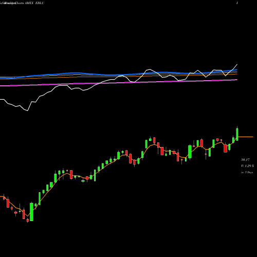 Weekly charts share EBLU Managed Portfolio Series Tortoise Water Fund AMEX Stock exchange 
