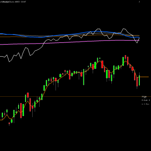 Weekly charts share GOAT Vaneck Vectors Morningstar Global Wide Moat ETF AMEX Stock exchange 