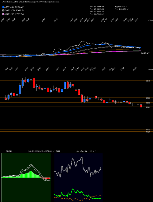 MACD charts various settings share 543945 NETWEB BSE Stock exchange 