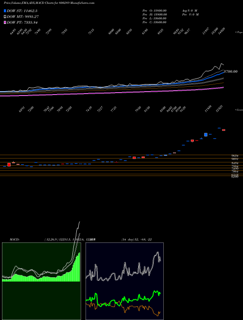 MACD charts various settings share 800289 SGBNOV26 BSE Stock exchange 