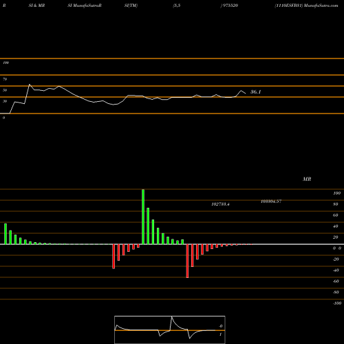 RSI & MRSI charts 1110ESFB31 975520 share BSE Stock Exchange 