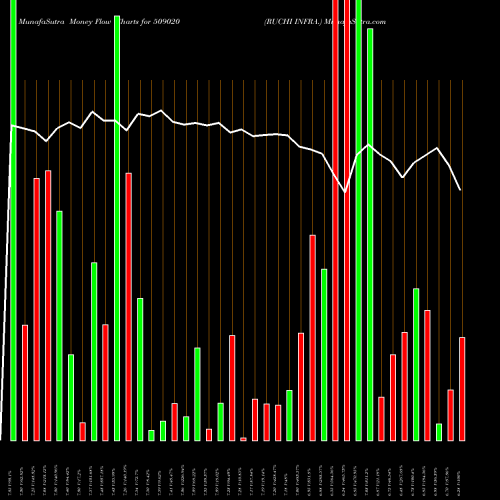 Money Flow charts share 509020 RUCHI INFRA. BSE Stock exchange 