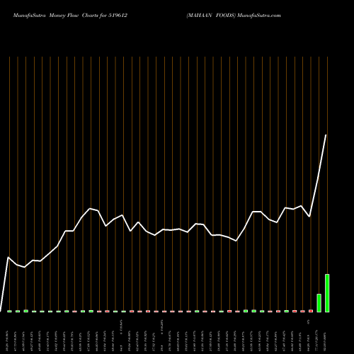 Money Flow charts share 519612 MAHAAN FOODS BSE Stock exchange 