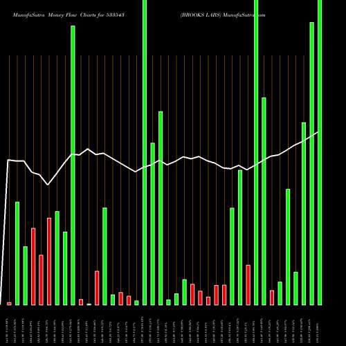 Money Flow charts share 533543 BROOKS LABS BSE Stock exchange 