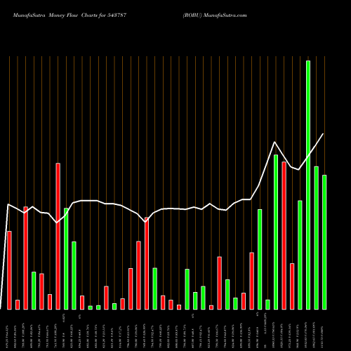 Money Flow charts share 543787 ROBU BSE Stock exchange 