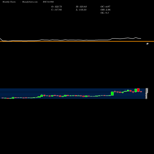 Monthly charts share 541302 DHRUV BSE Stock exchange 