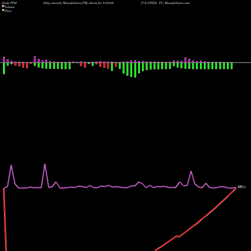 PVM Price Volume Measure charts T.N.STEEL TU 513540 share BSE Stock Exchange 