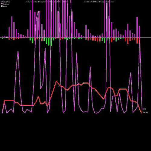 PVM Price Volume Measure charts SHREE GANES. 530797 share BSE Stock Exchange 