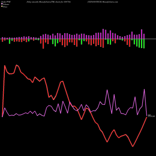 PVM Price Volume Measure charts CEINSYSTECH 538734 share BSE Stock Exchange 