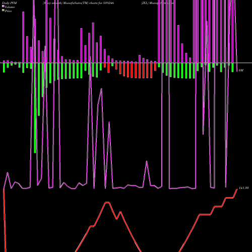 PVM Price Volume Measure charts JEL 539246 share BSE Stock Exchange 