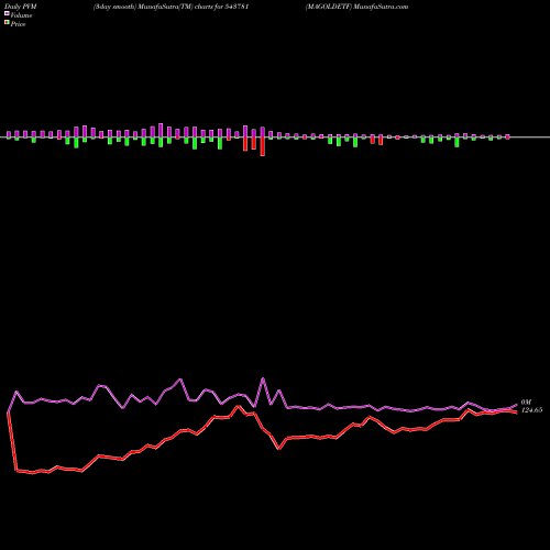PVM Price Volume Measure charts MAGOLDETF 543781 share BSE Stock Exchange 