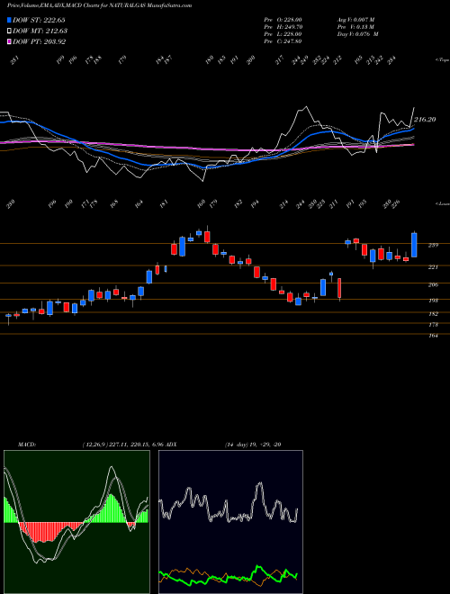 MACD charts various settings share NATURALGAS NATURAL GAS COMMODITY Stock exchange 