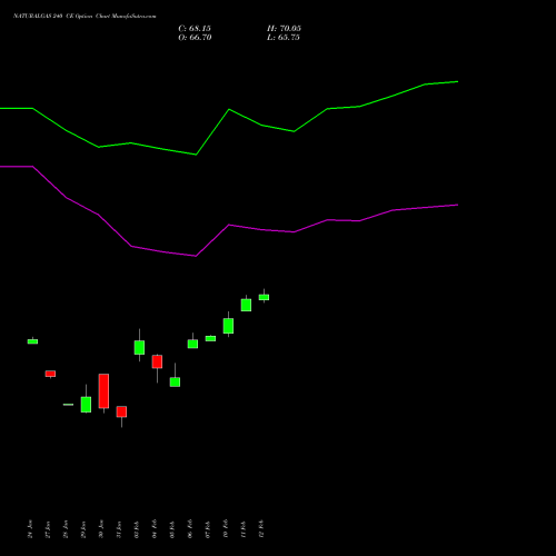 NATURALGAS 240 CE CALL indicators chart analysis NATURAL GAS options price chart strike 240 CALL