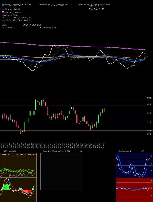 AMEX Natural Gas Index XNG Support Resistance charts AMEX Natural Gas Index XNG INDICES