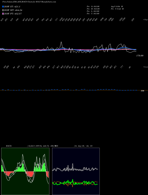 MACD charts various settings share M1LV 1-Month Lows Volume Gt 100K INDICES Stock exchange 