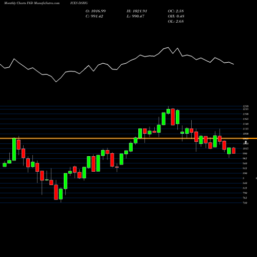 Monthly charts share DSHG DJ US HLDGOODS INDICES Stock exchange 
