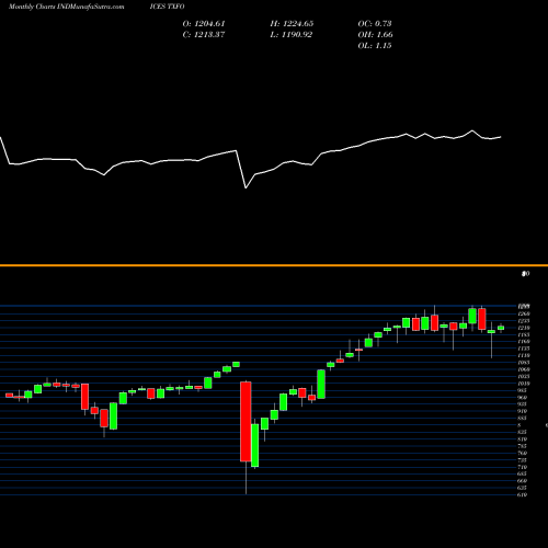Monthly charts share TXFO Tsx Completion Index INDICES Stock exchange 