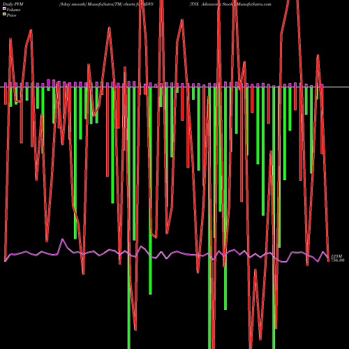 PVM Price Volume Measure charts TSX Advancing Stocks ADVS share INDICES Stock Exchange 