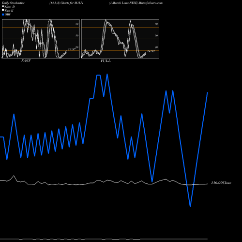Stochastics Fast,Slow,Full charts 1-Month Lows NYSE M1LN share INDICES Stock Exchange 