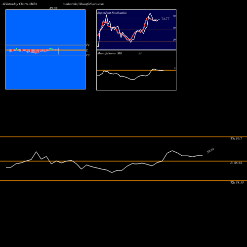 Ambarella Inc intraday chart AMBA intra day chart