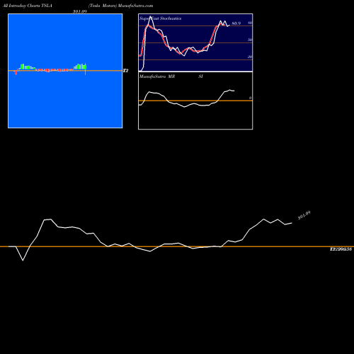 Tesla Inc intraday chart TSLA intra day chart