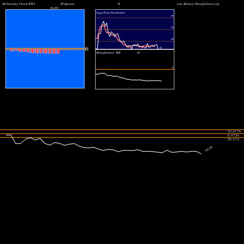 Walgreens Boots intraday chart WBA intra day chart