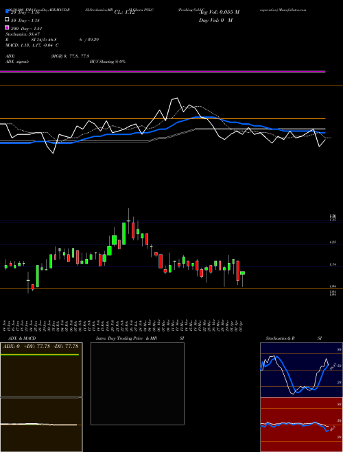 Pershing Gold Corporation PGLC Support Resistance charts Pershing Gold Corporation PGLC NASDAQ
