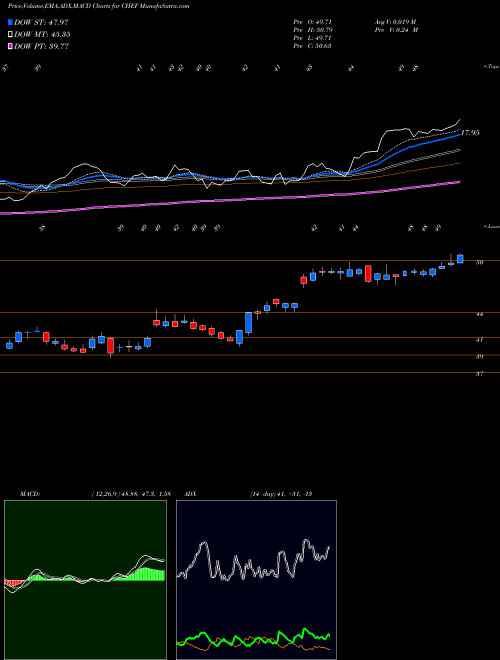 Munafa The Chefs' Warehouse, Inc. (CHEF) stock tips, volume analysis, indicator analysis [intraday, positional] for today and tomorrow