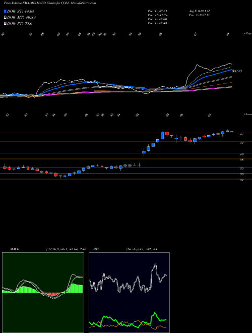 MACD charts various settings share COLL Collegium Pharmaceutical, Inc. NASDAQ Stock exchange 