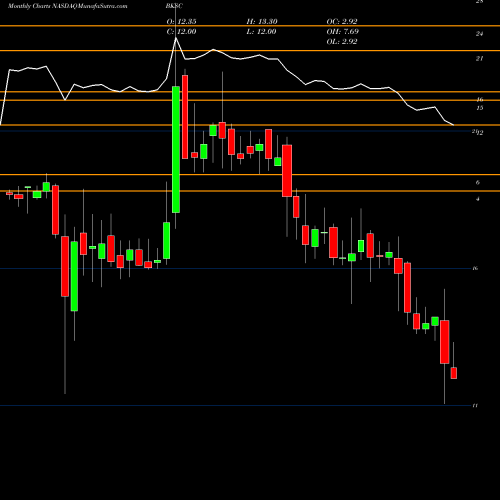 Monthly charts share BKSC Bank Of South Carolina Corp. NASDAQ Stock exchange 