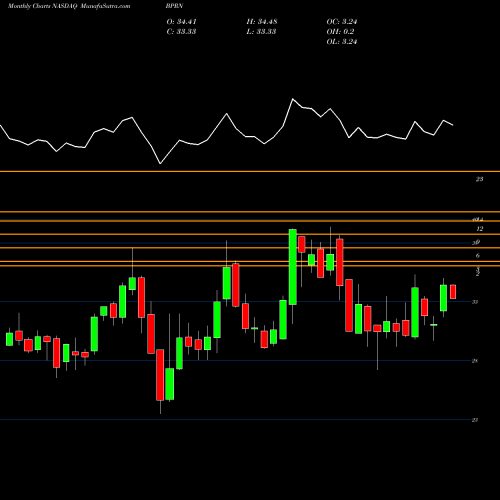 Monthly charts share BPRN The Bank Of Princeton NASDAQ Stock exchange 