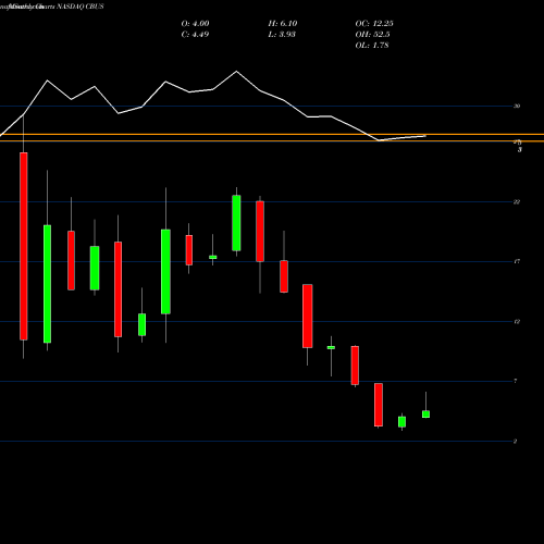 Monthly charts share CBUS Cibus Corp. NASDAQ Stock exchange 